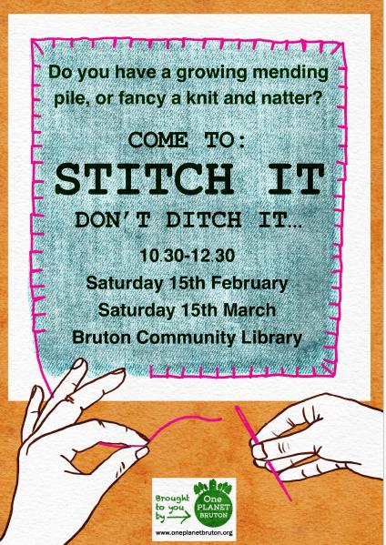 Stitch it don’t ditch it – Saturday 15 Feb 2025