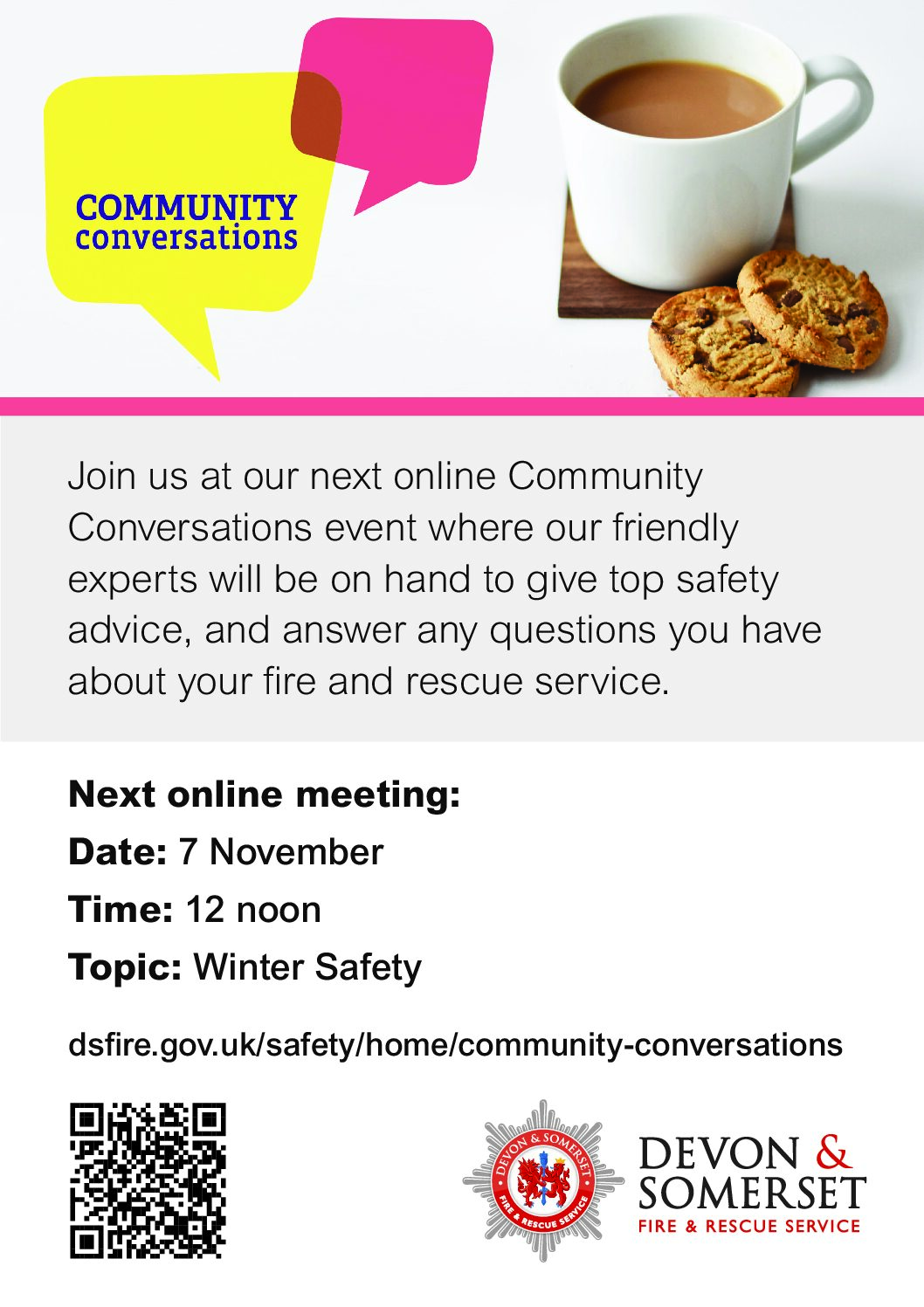 Devon & Somerset Fire & Rescue Service – Community Conversations – online safety advice