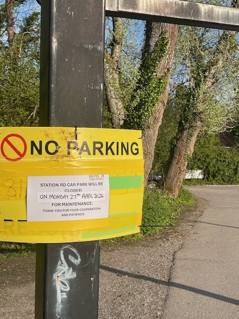 Station Road car park Bruton – Closed 27 April 2026 for one day
